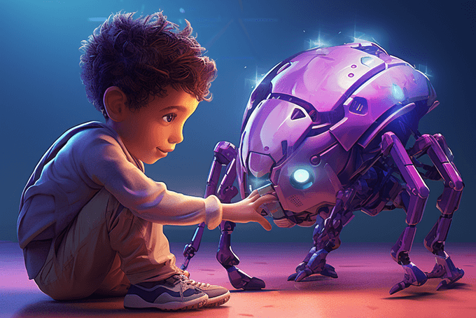 kid and hexbug nano