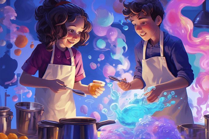 kids cooking