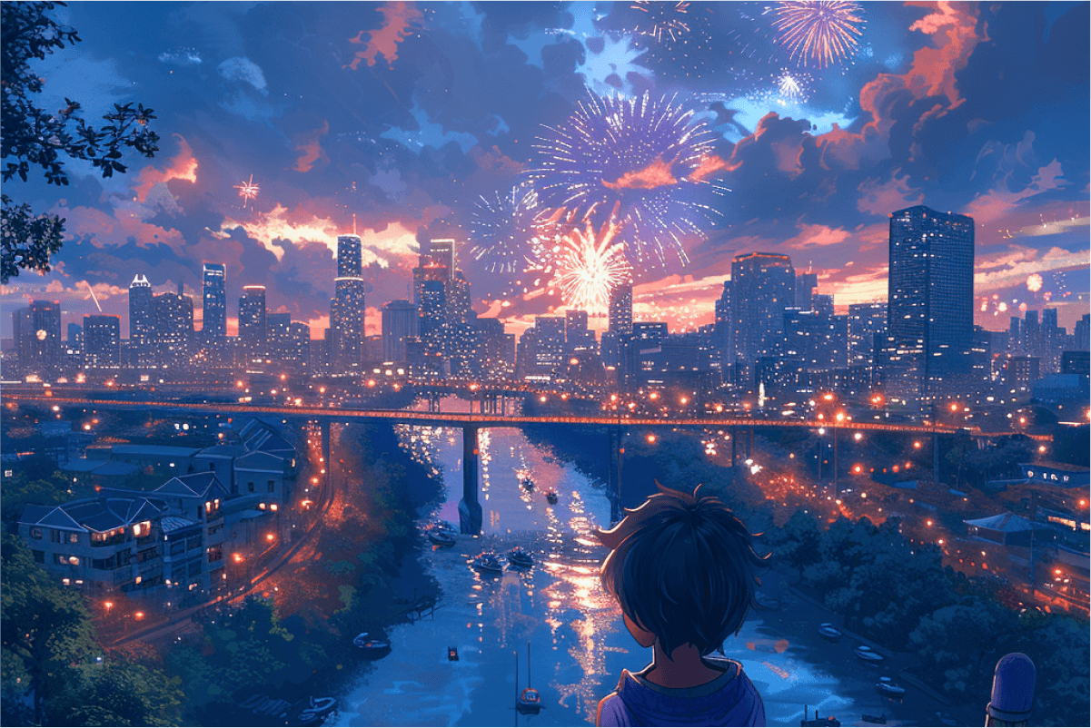 4th of July Fireworks in Houston