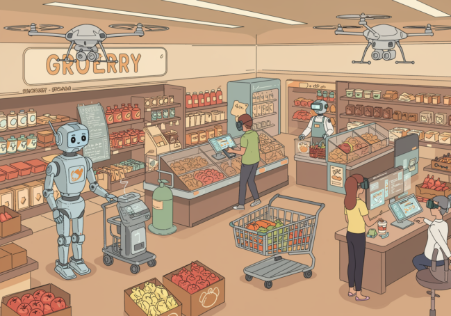 Shopping Spaceships and Robot Cashiers: The Wild Future of Food Shopping!